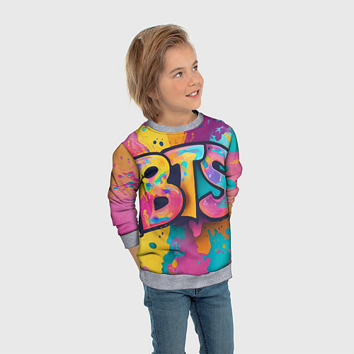 Детский свитшот BTS new / 3D-Меланж – фото 3