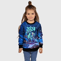 Свитшот детский Волшебный дракон 2024, цвет: 3D-черный — фото 2