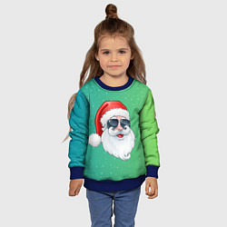 Свитшот детский Дед Мороз в очках, цвет: 3D-синий — фото 2