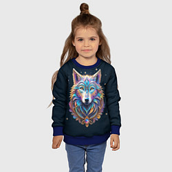 Свитшот детский Звездный волк из далекой галактики, цвет: 3D-синий — фото 2