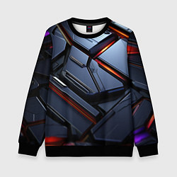 Свитшот детский Абстрактная красота, цвет: 3D-черный