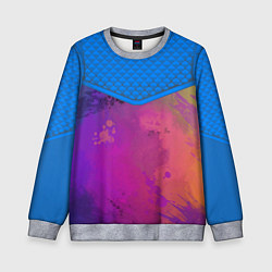 Свитшот детский Кляксы и цветной туман, цвет: 3D-меланж