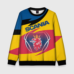 Свитшот детский Scania logo, цвет: 3D-черный