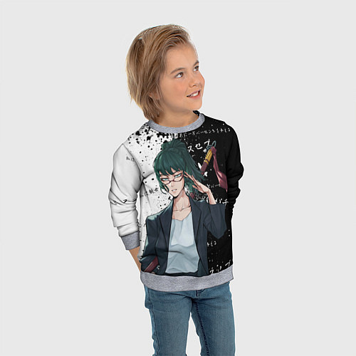 Детский свитшот Маки дзенин из магической битвы / 3D-Меланж – фото 3