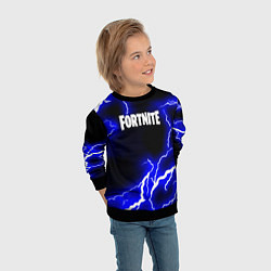 Свитшот детский Fortnite шторм молнии неон, цвет: 3D-черный — фото 2