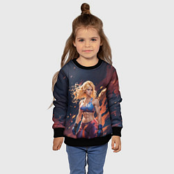 Свитшот детский Девушка-боец ММА, цвет: 3D-черный — фото 2