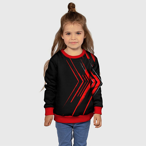 Детский свитшот Красные стрелки / 3D-Красный – фото 4