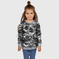 Свитшот детский Чёрно-белая сетка, цвет: 3D-меланж — фото 2