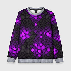 Детский свитшот Фиолетовый трескающийся камень