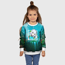 Свитшот детский Нахида Кусанали дендро архонт, цвет: 3D-белый — фото 2