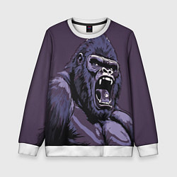 Свитшот детский Lord of the Jungle, цвет: 3D-белый