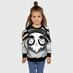 Свитшот детский Анимэ котик, цвет: 3D-черный — фото 2
