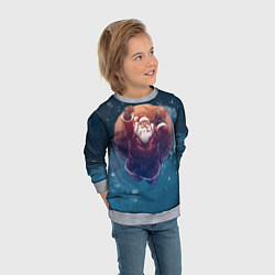 Свитшот детский Летящий Санта, цвет: 3D-меланж — фото 2