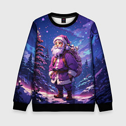Свитшот детский Cartoon Santa, цвет: 3D-черный