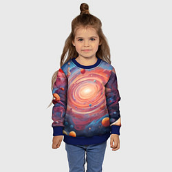 Свитшот детский Галактика в спирали, цвет: 3D-синий — фото 2