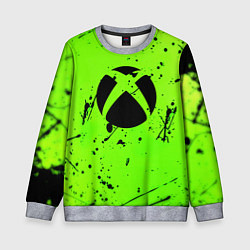 Свитшот детский Xbox кислотный стиль, цвет: 3D-меланж