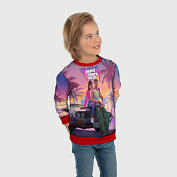 Свитшот детский Главные герои gta 6, цвет: 3D-красный — фото 2