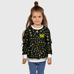 Свитшот детский PUBG sticker games, цвет: 3D-белый — фото 2