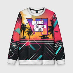 Детский свитшот GTA 6 night logo