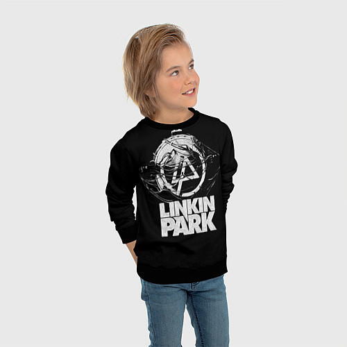 Детский свитшот Linkin Park рэп-метал / 3D-Черный – фото 3