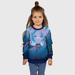 Свитшот детский Фрирен, цвет: 3D-синий — фото 2