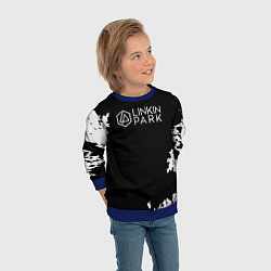 Свитшот детский Linkin Park рок бенд, цвет: 3D-синий — фото 2