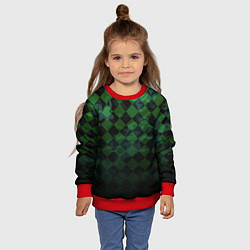 Свитшот детский Ромбовой паттерн, цвет: 3D-красный — фото 2