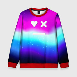 Детский свитшот Love death robots neon gradient serial