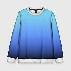 Детский свитшот Голубой и черно-синий градиент