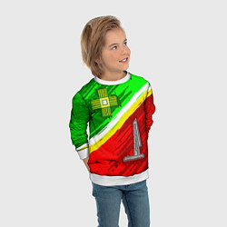 Свитшот детский Флаг Зеленограадского АО, цвет: 3D-белый — фото 2