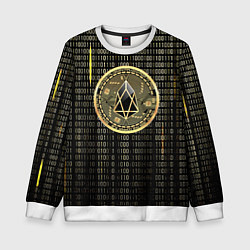 Свитшот детский Eos крипта, цвет: 3D-белый