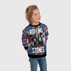 Свитшот детский Rolling Stones - Great britain, цвет: 3D-черный — фото 2