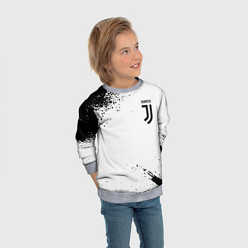 Детский свитшот Juventus sport color black / 3D-Меланж – фото 3