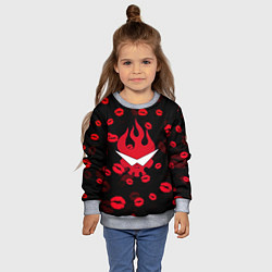 Свитшот детский Гуррен-Лаганн love pattern, цвет: 3D-меланж — фото 2