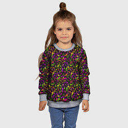 Свитшот детский Color bright pattern, цвет: 3D-меланж — фото 2