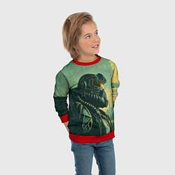 Свитшот детский Солдат из Братства Стали, цвет: 3D-красный — фото 2