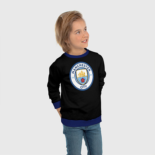 Детский свитшот Манчестер Сити fc / 3D-Синий – фото 3