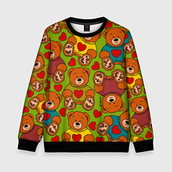 Детский свитшот Мишки игрушечные и сердечки