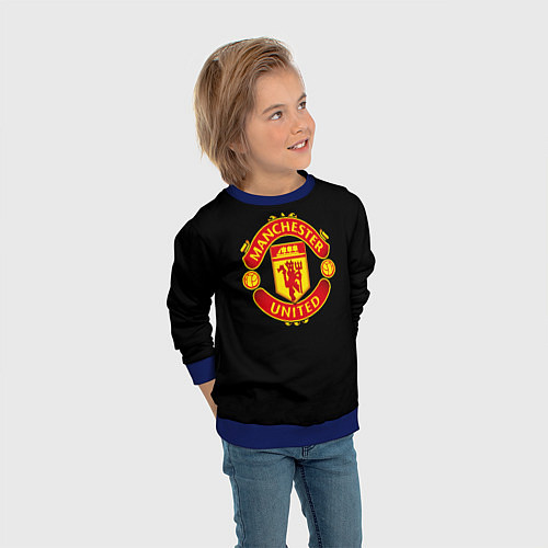 Детский свитшот Manchester United fc club / 3D-Синий – фото 3