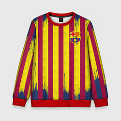 Детский свитшот Полосатые цвета футбольного клуба Барселона