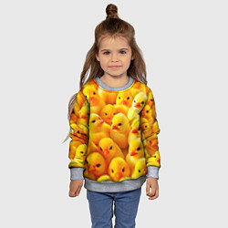 Свитшот детский С желтыми цыплятами, цвет: 3D-меланж — фото 2