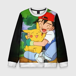 Свитшот детский Pokemon - энергия в объятиях, цвет: 3D-белый