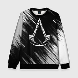 Свитшот детский Assassins creed Mirage - потертости, цвет: 3D-черный