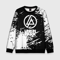 Свитшот детский Linkin park logo краски текстура, цвет: 3D-черный