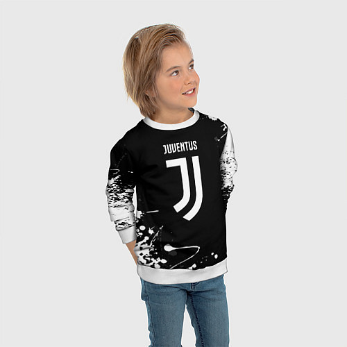 Детский свитшот Juventus краски белые / 3D-Белый – фото 3