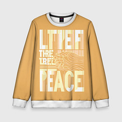 Свитшот детский Let there be peace, цвет: 3D-белый