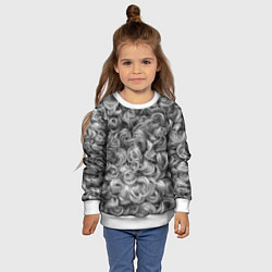 Свитшот детский Кудрявая шерсть баранов, цвет: 3D-белый — фото 2