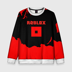 Свитшот детский Roblox краски красные, цвет: 3D-белый