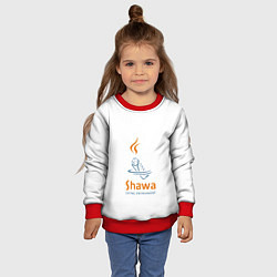 Свитшот детский Шаурма environment, цвет: 3D-красный — фото 2
