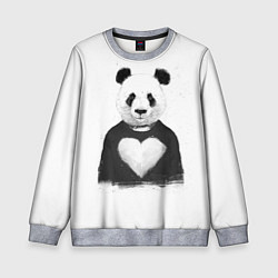 Свитшот детский Love panda, цвет: 3D-меланж